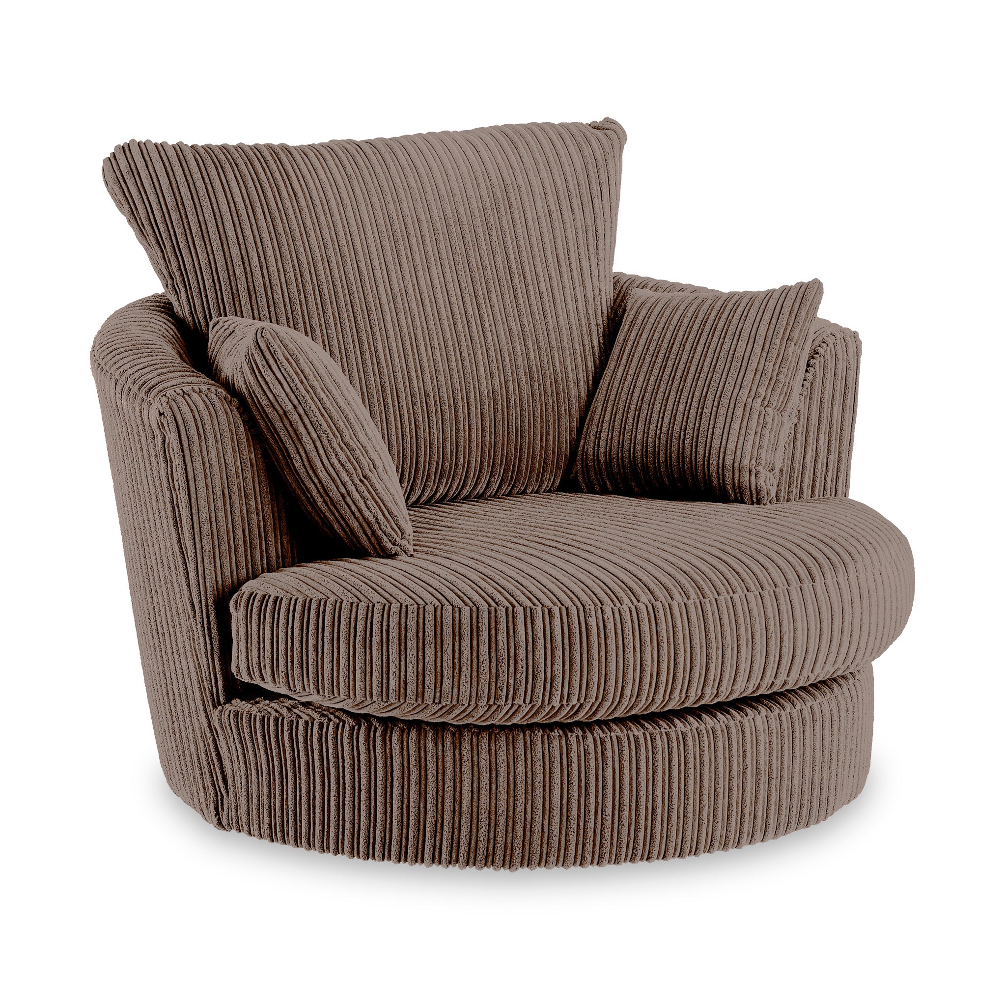 Bletchley Jumbo Cord Fabric Swivel Arm Chair Roseland Roseland