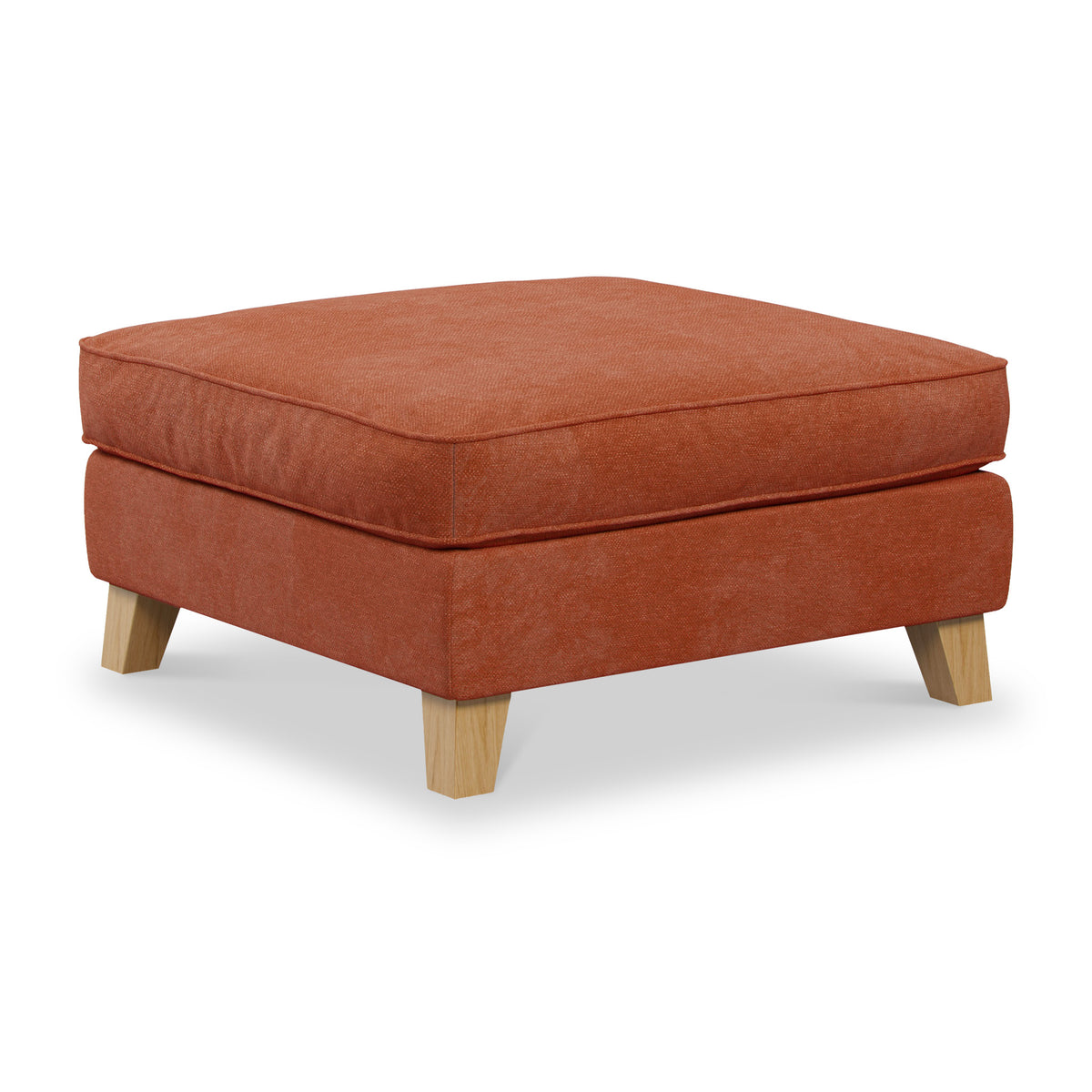 Claridge Soft Chenille Footstool Terra from Roseland Furniture