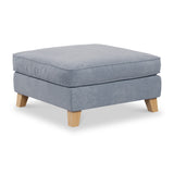 Claridge Soft Chenille Footstool Ice from Roseland Furniture