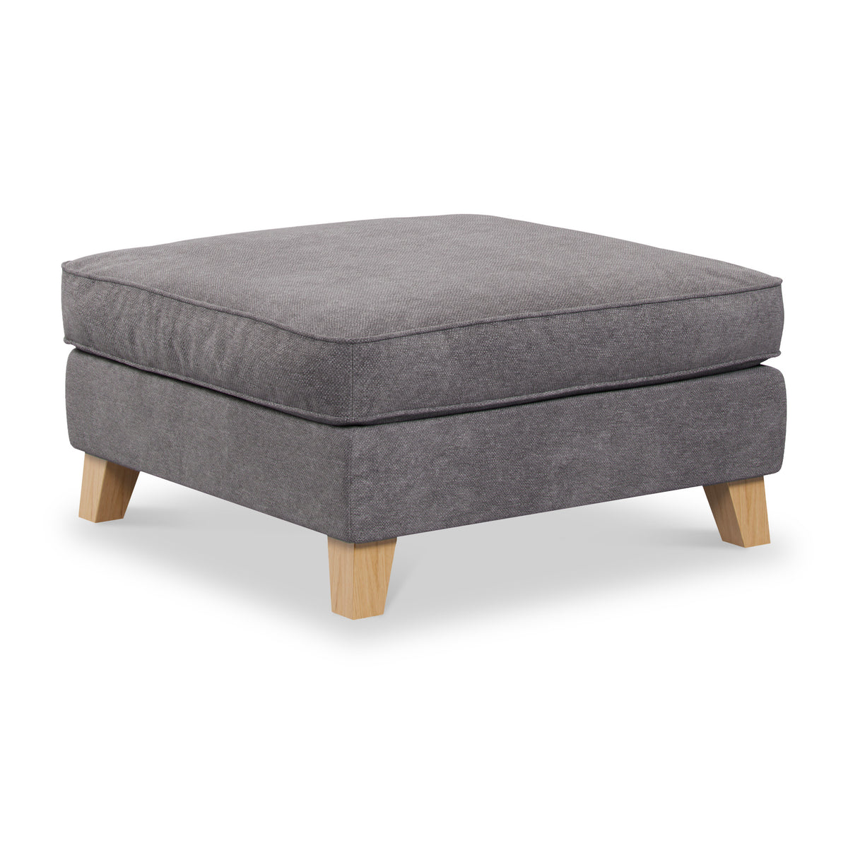 Claridge Soft Chenille Footstool Heather from Roseland Furniture