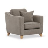 Claridge Soft Chenille Armchair Beige from Roseland Furniture