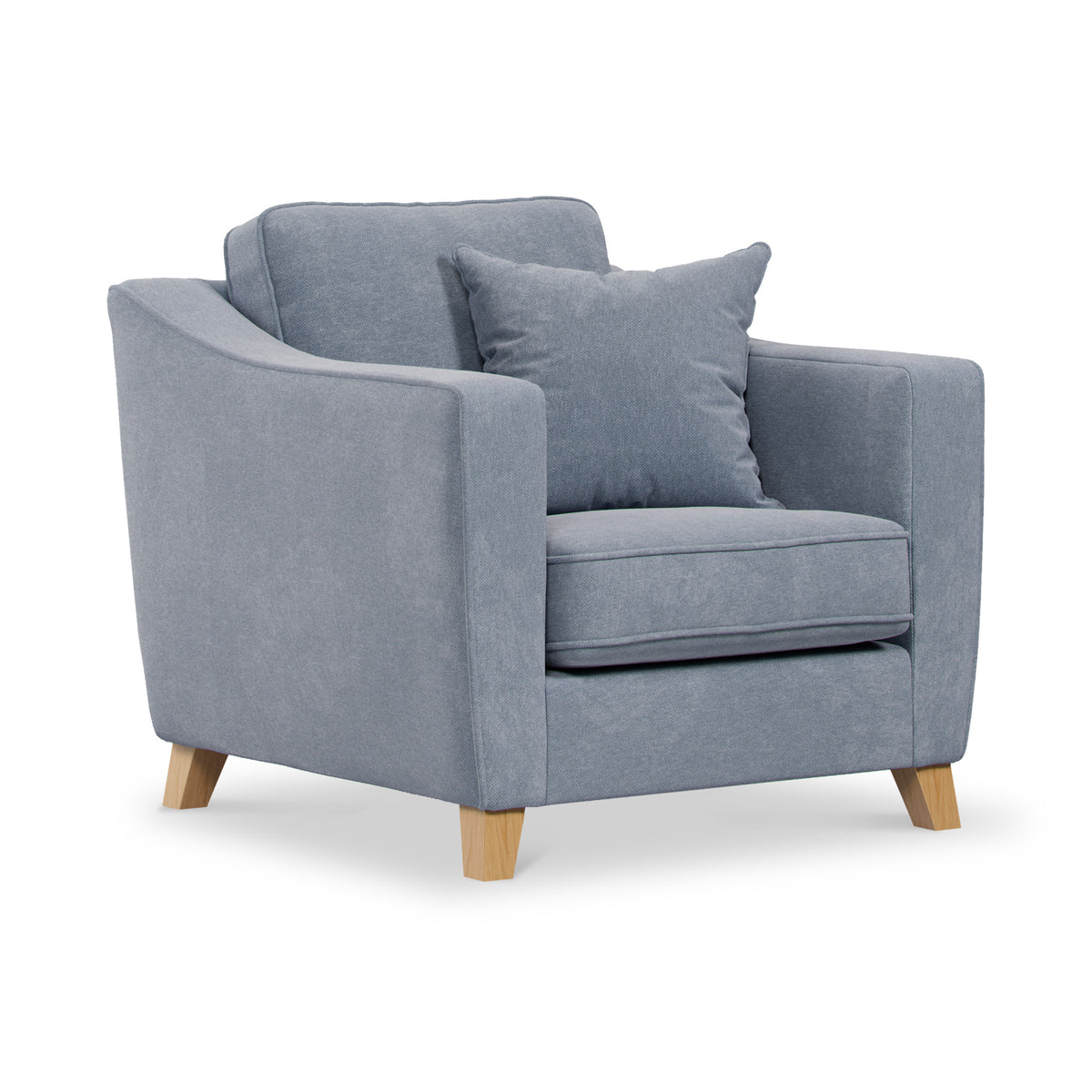 Claridge Soft Chenille Armchair Ice from Roseland Furniture