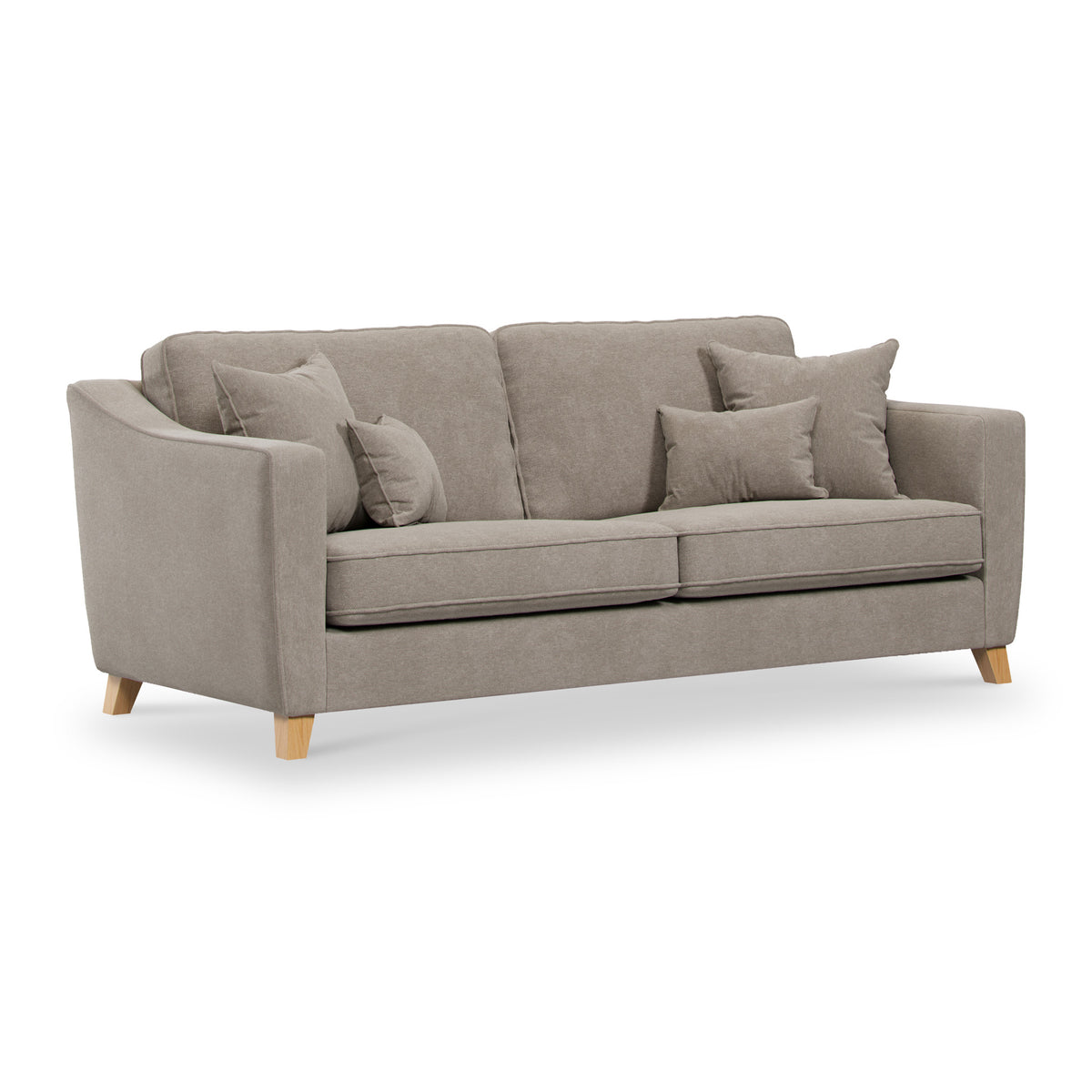 Claridge Soft Chenille 4 Seater Sofa Linen from Roseland Furniture