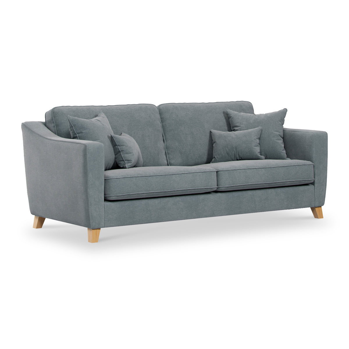 Claridge Soft Chenille 4 Seater Sofa Steel from Roseland Furniture