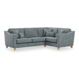 Claridge Soft Chenille Left Hand Corner Sofa Steel from Roseland Furniture