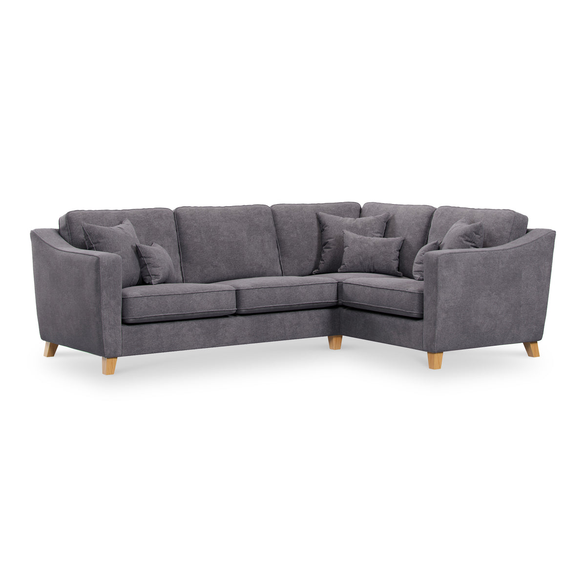 Claridge Soft Chenille Left Hand Corner Sofa Heather from Roseland Furniture