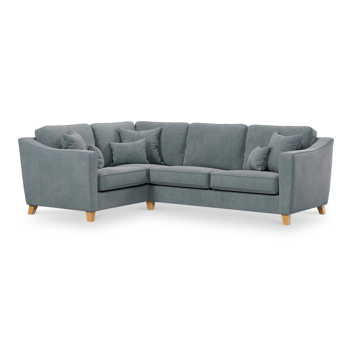 Claridge Soft Chenille Right Hand Corner Sofa Steel from Roseland Furniture