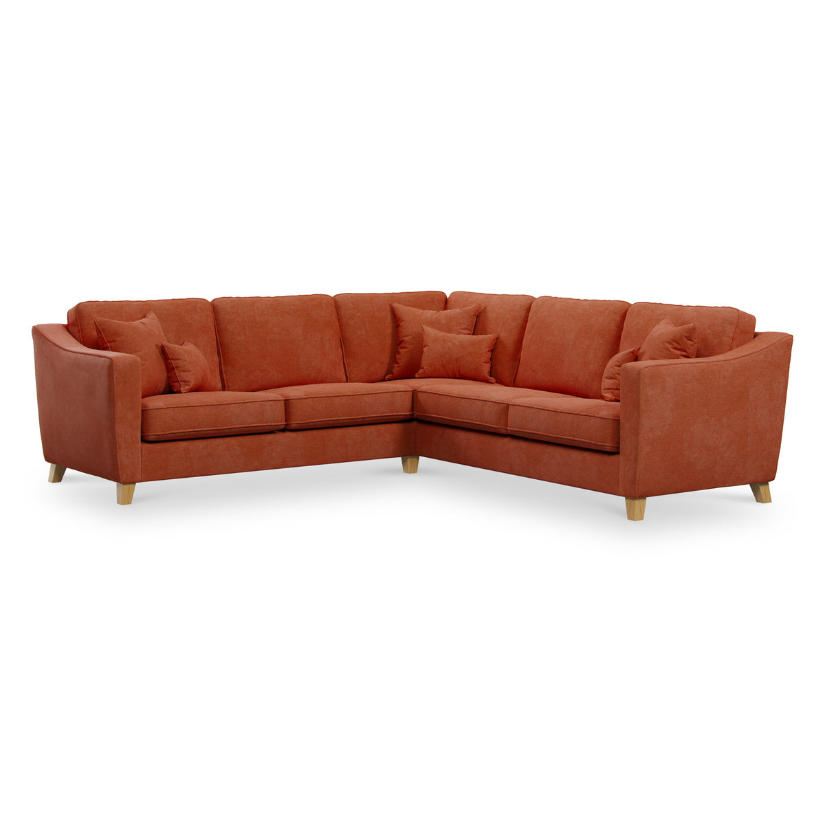 Claridge Soft Chenille Corner Sofa Terra from Roseland Furniture