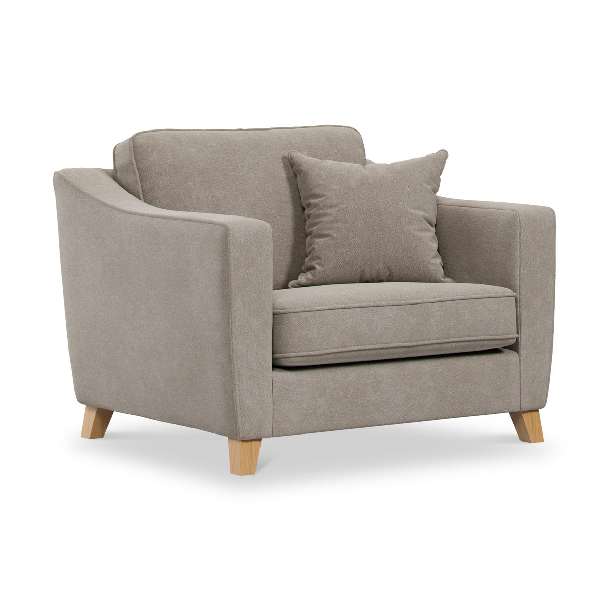 Claridge Soft Chenille Snuggle Chair Linen from Roseland Furniture