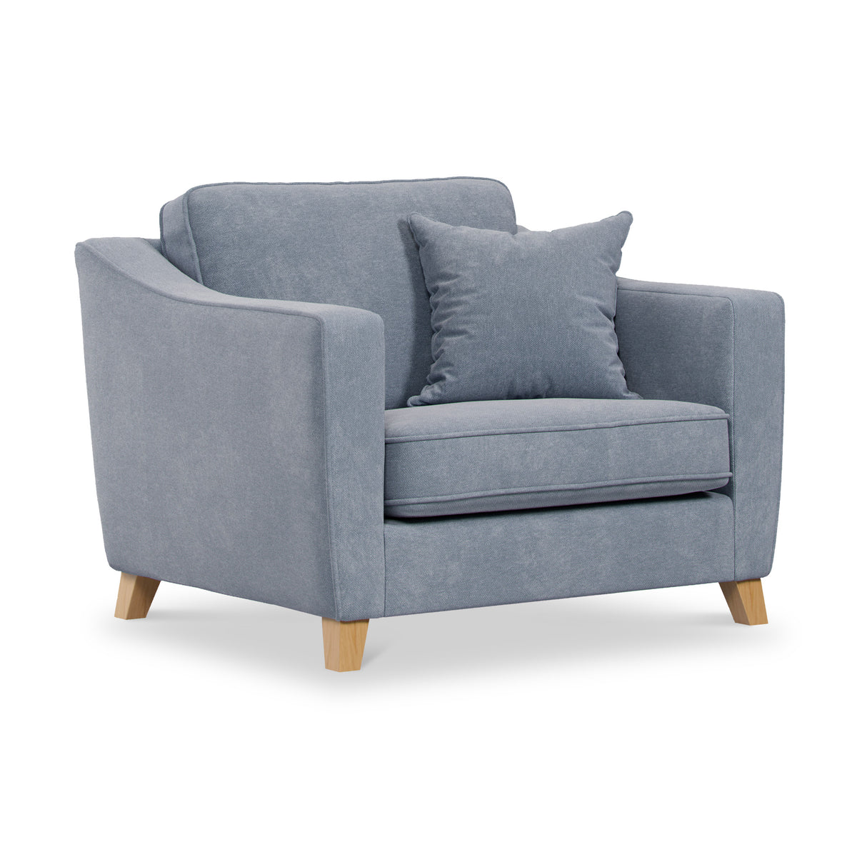 Claridge Soft Chenille Snuggle Chair Ice from Roseland Furniture