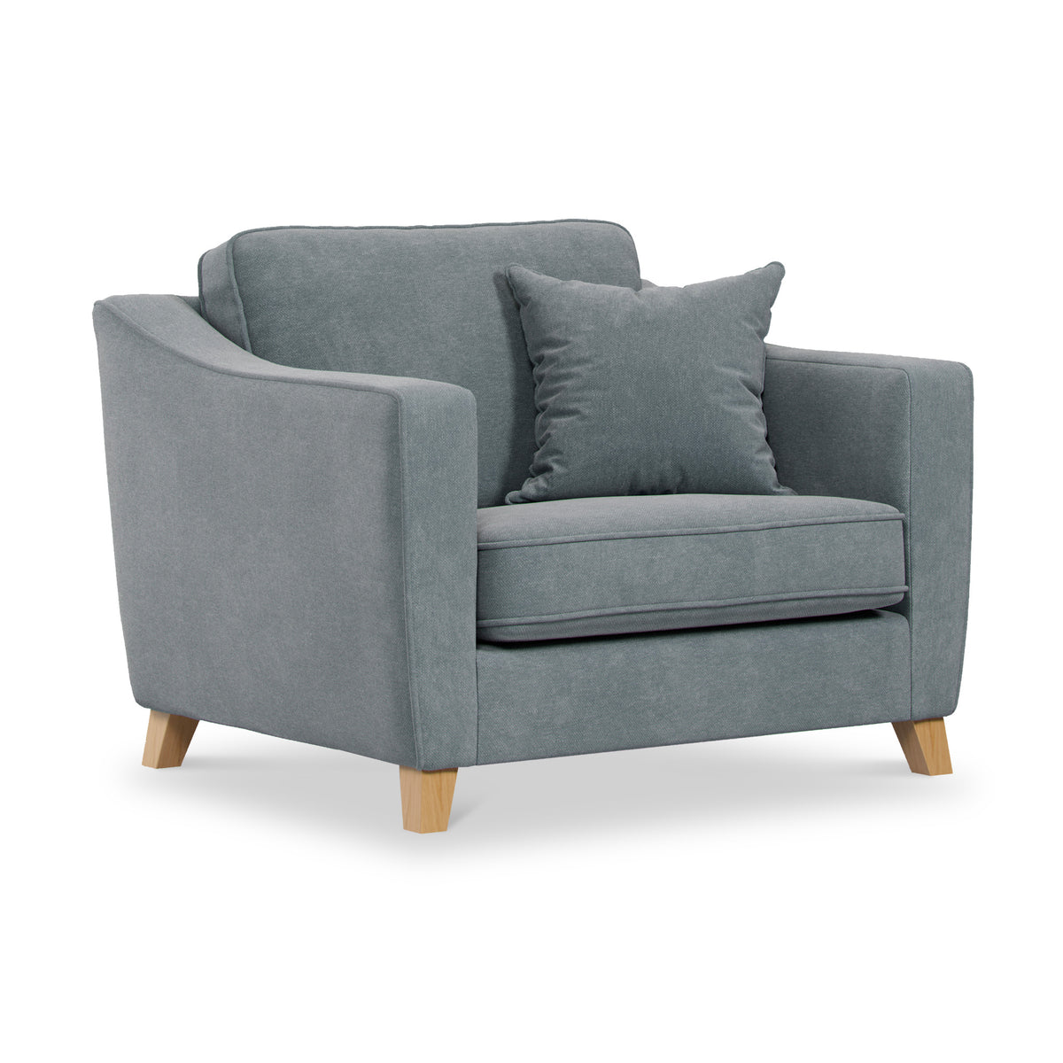 Claridge Soft Chenille Snuggle Chair Steel from Roseland Furniture