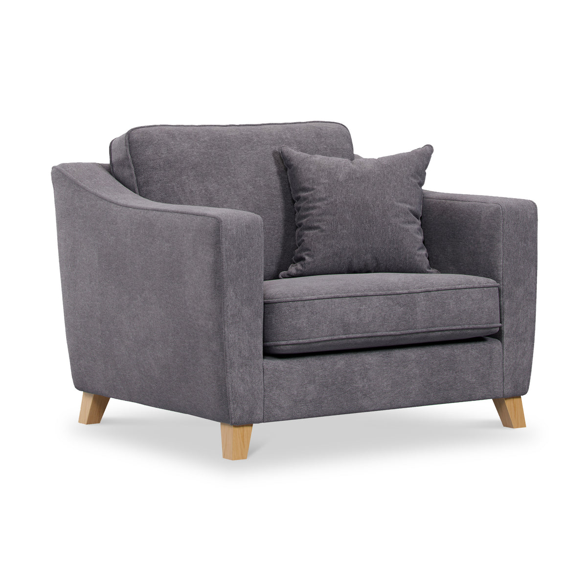 Claridge Soft Chenille Snuggle Chair Heather from Roseland Furniture