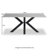 Earlsdon White & Gold Sintered Stone 180cm Dining Table for dining room