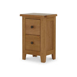 Broadway Oak Narrow Bedside by Roseland Furniture