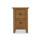 Broadway Oak Narrow Bedside by Roseland Furniture