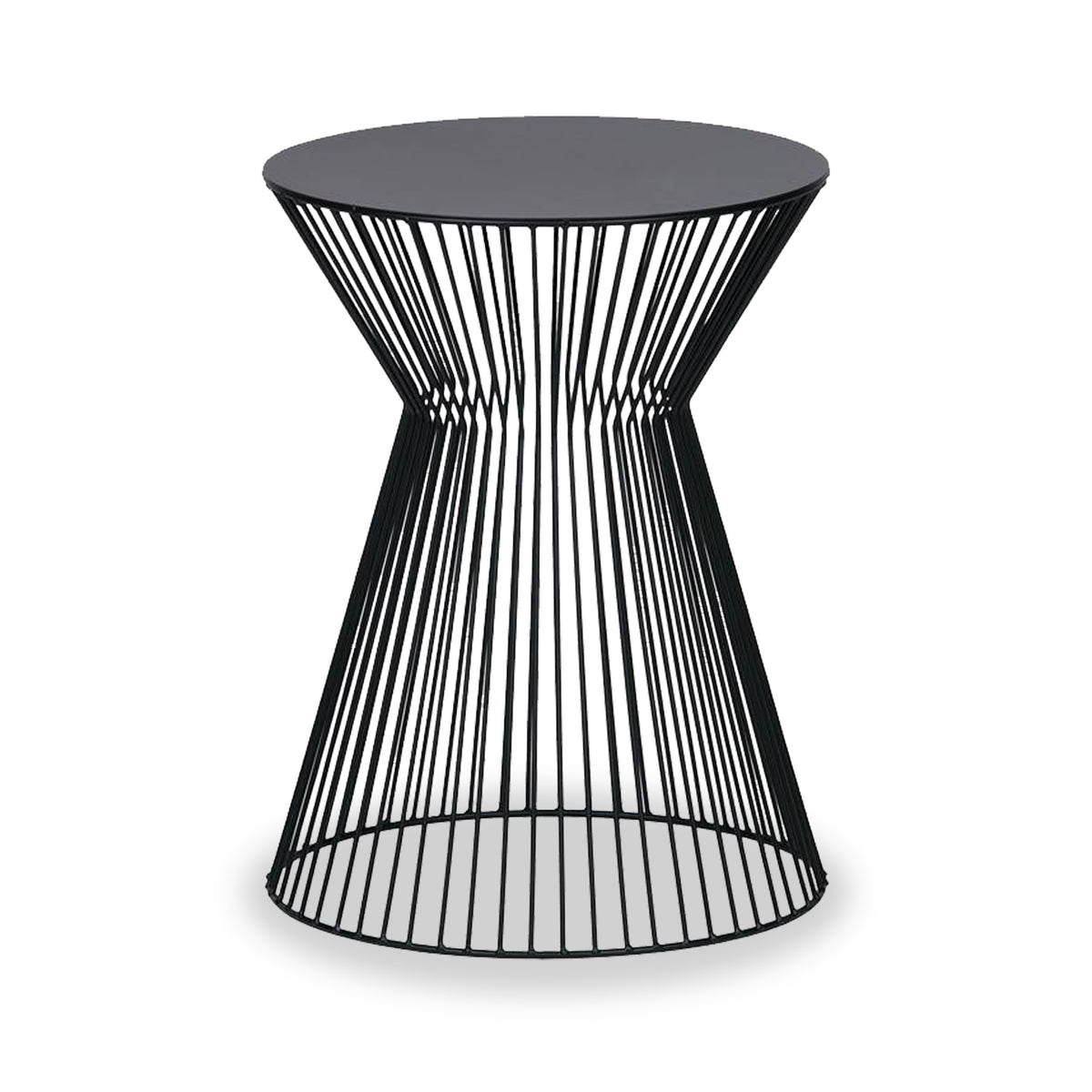 Reyes Wire Hourglass Shaped Side Table Dims from Roseland Furniture