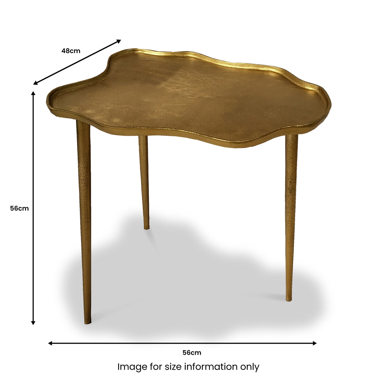 Sia Gold Decorative Side Table Dims from Roseland Furniture