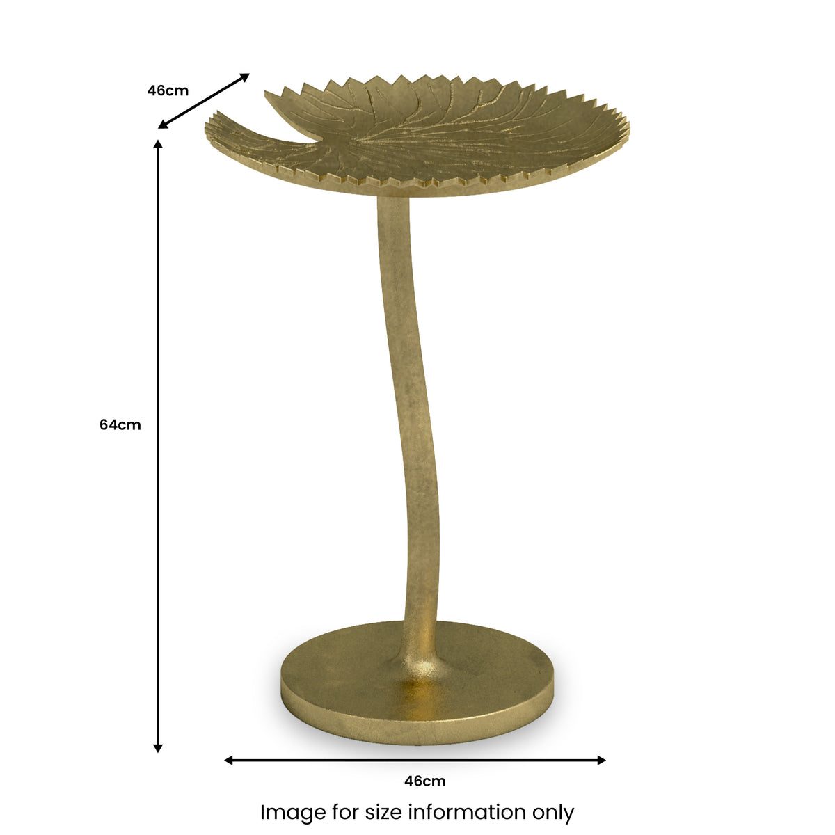 Santos Gold Leaf Side Table Dims from Roseland Furniture