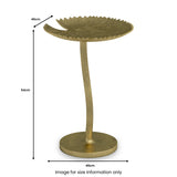 Santos Gold Leaf Side Table Dims from Roseland Furniture