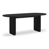 Milo Mango 200cm Black Fluted Dining Table by Roseland Furniture