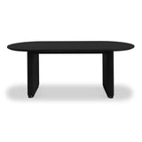 Milo Mango 200cm Black Fluted Dining Table by Roseland Furniture