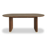 Milo Mango 200cm Walnut Fluted Dining Table by Roseland Furniture