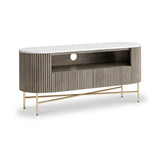 Amelie Grey Fluted TV Unit from Roseland Furniture