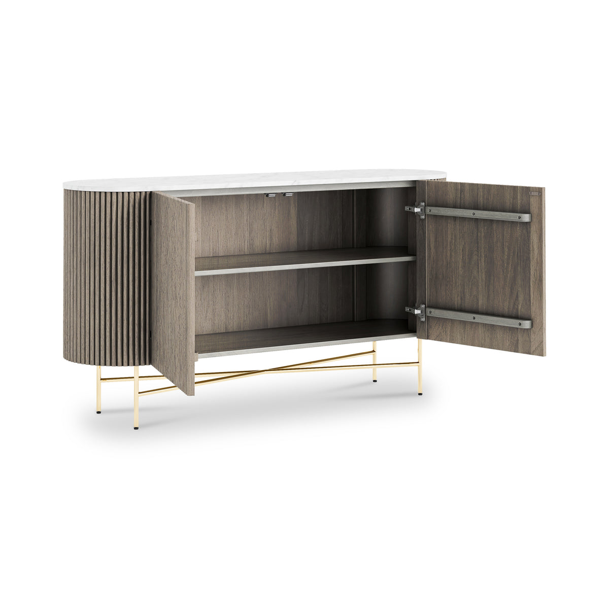 Amelie Grey Fluted Sideboard from Roseland Furniture