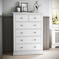 Porter White 2 Over 4 Chest of Drawers from Roseland Furniture