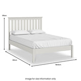 Porter 4ft6 Double Bed Frame dimensions