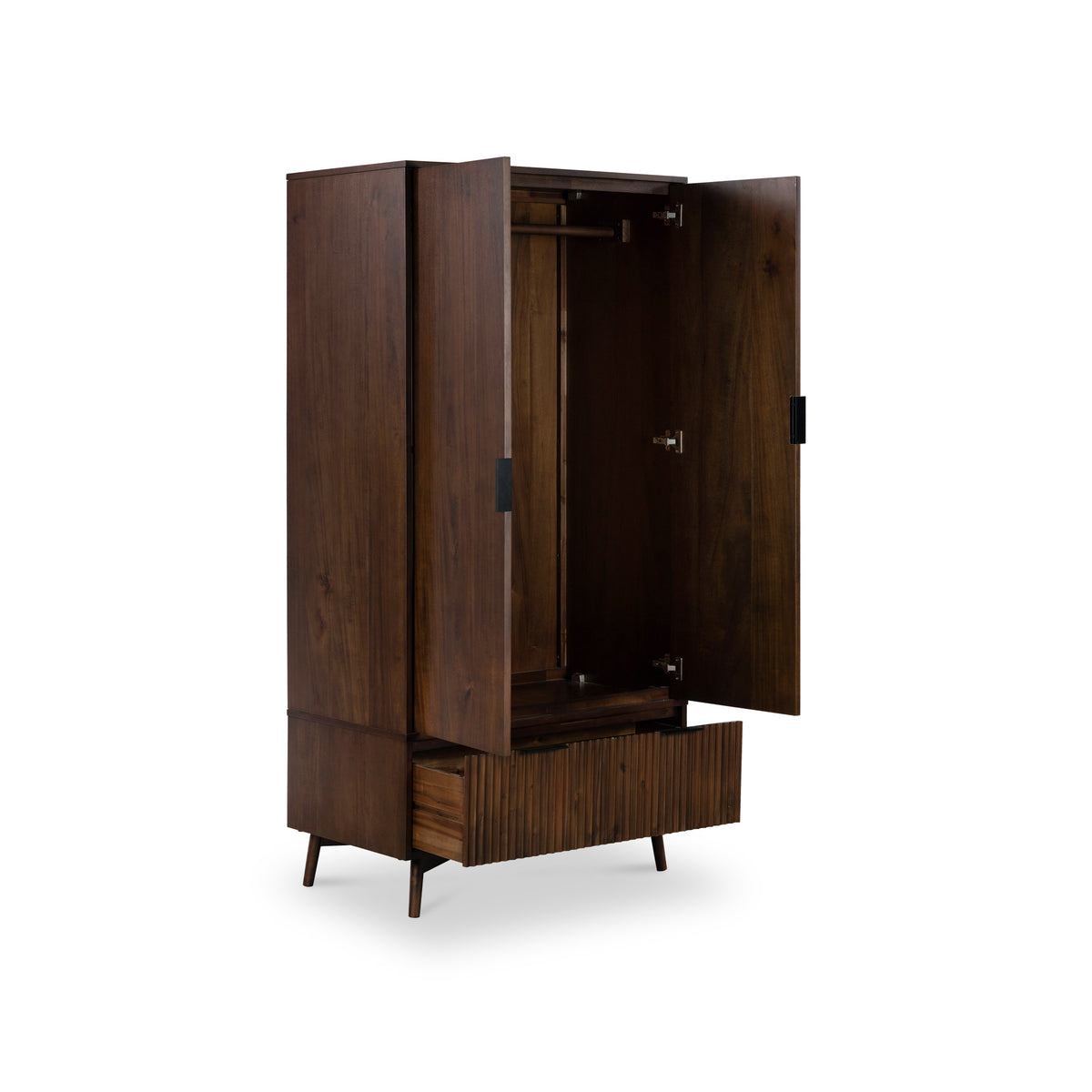 Oskar Double Wardrobe with Drawer from Roseland Furniture