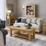 Portland Oak 1 Drawer Coffee Table from Roseland Furniture