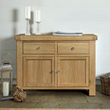 Portland Oak Small Sideboard from Roseland Furniture