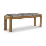 Harvey Oak Set Of 3 Victoria Linen Grey Dining Bench Cushions for Harvey Oak Dining Bench