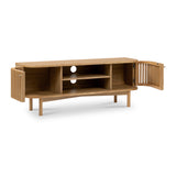 Shorwell Oak 130cm Slatted TV Stand