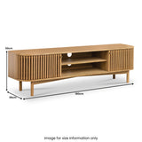 Shorwall Oak 180cm Slatted TV Unit