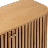 Shorwell Oak Slatted Small 2 Door Sideboard Cabinet