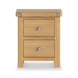 Portland Oak 2 Drawer Bedside from Roseland Furniture