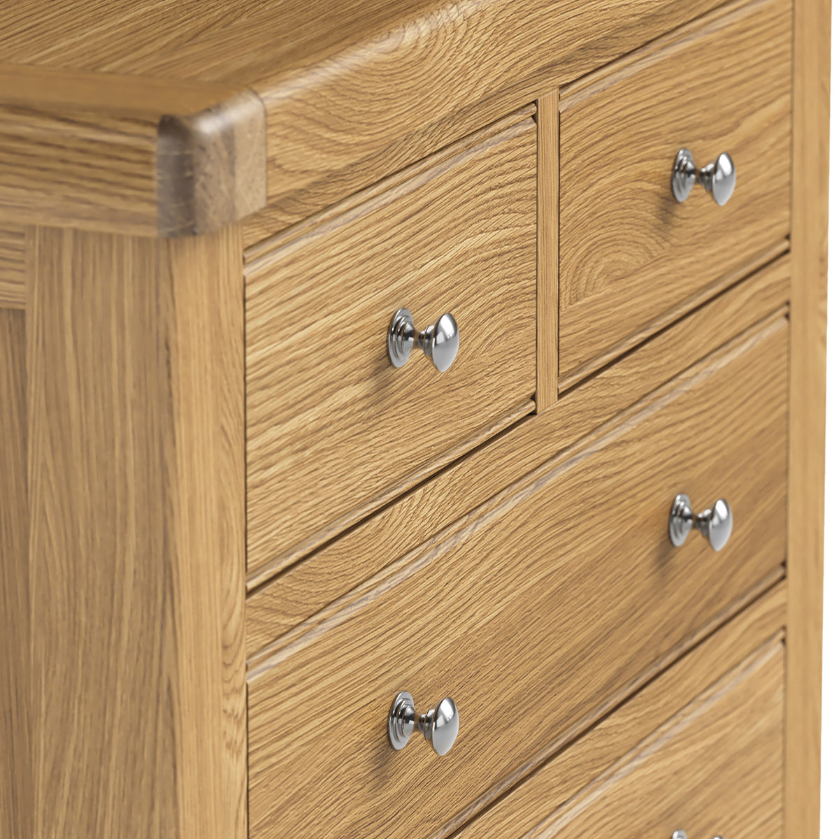 Portland Oak 2 Over 3 Drawer Chest from Roseland Furniture