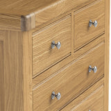 Portland Oak 2 Over 3 Drawer Chest from Roseland Furniture