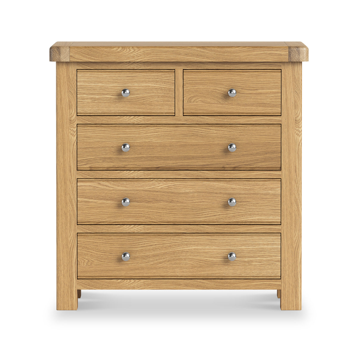 Portland Oak 2 Over 3 Drawer Chest from Roseland Furniture