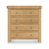 Portland Oak 2 Over 3 Drawer Chest from Roseland Furniture