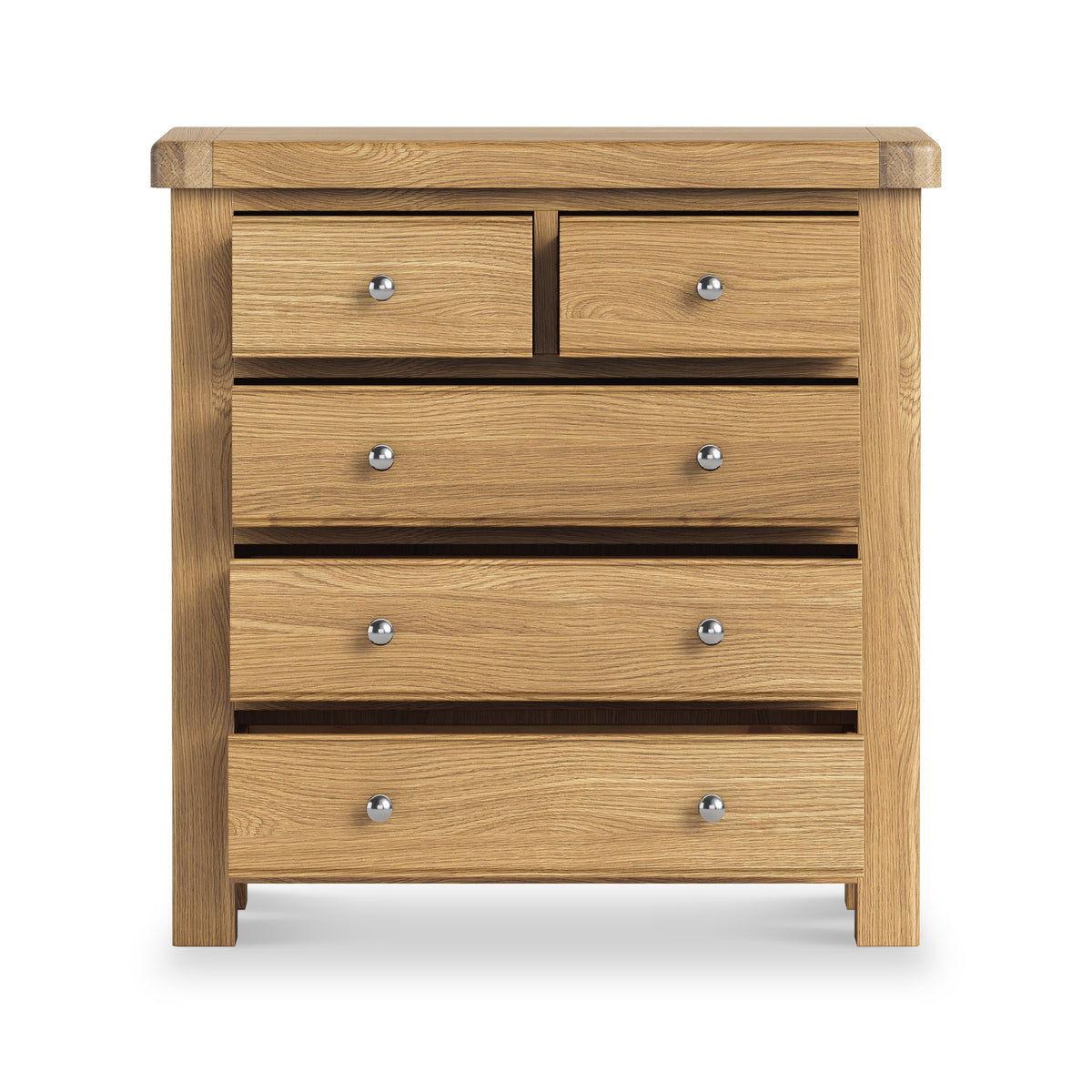 Portland Oak 2 Over 3 Drawer Chest from Roseland Furniture