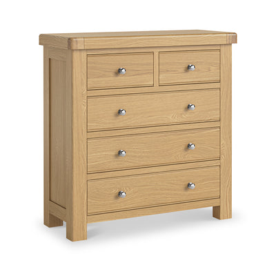 Portland Oak 2 Over 3 Drawer Chest