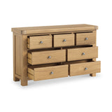 Portland Oak 3 Over 4 Drawer Chest from Roseland Furniture