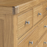 Portland Oak 3 Over 4 Drawer Chest from Roseland Furniture