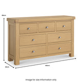 Portland-Oak-3-Over-4-Drawer-Chest from Roseland Furniture