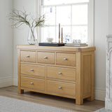 Portland-Oak-3-Over-4-Drawer-Chest from Roseland Furniture