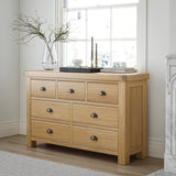 Portland-Oak-3-Over-4-Drawer-Chest from Roseland Furniture