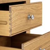 Portland Oak 5 Drawer Tallboy from Roseland Furniture